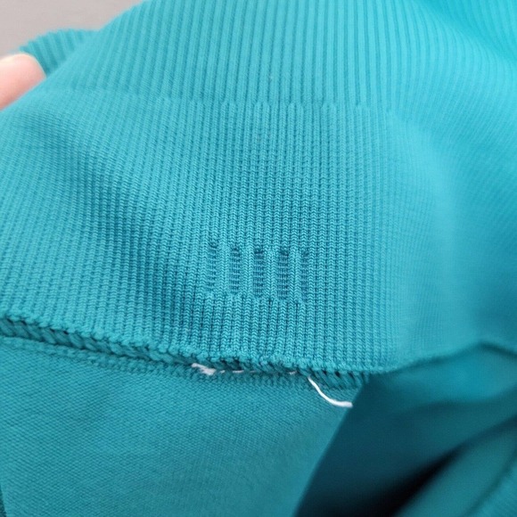 Lululemon In the flow seamless Yoga Cropped Leggings Teal womens Size 12 pants - Picture 6 of 6